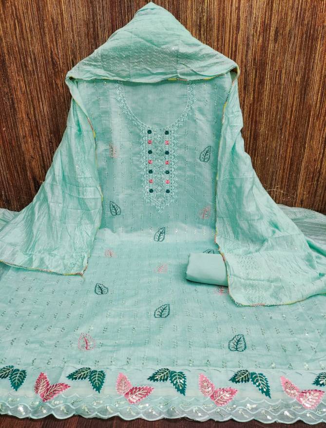 Ds Designer Suit Chanderi Work Non Catalog Dress Material Suppliers In India
